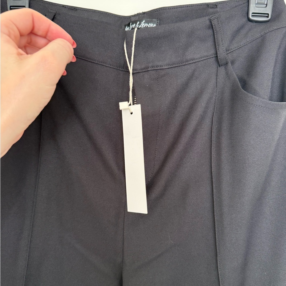 For Love And Lemons Shannon Flared Pant Trouser Black Medium Minimal Clean S - Picture 4 of 10